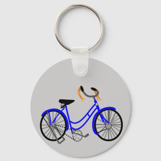 Fietstekening, stijl van 1950 sleutelhanger (Voorkant)