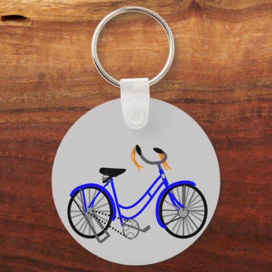 Fietstekening, stijl van 1950 sleutelhanger (Voorkant)