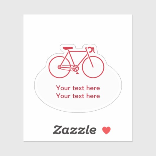 Fietsthema Bericht uitgesneden Sticker (Vel)