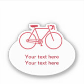 Fietsthema Bericht uitgesneden Sticker (Voorkant)