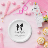 Fietsthema Samen Beter Huwelijkspapieren Bord (Feest)