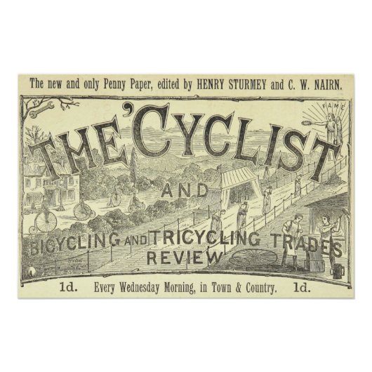  Fietstijdschrift Advertentie Kunst Poster (Voorkant)