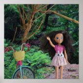 Fietstocht door het bos poster (Voorkant)