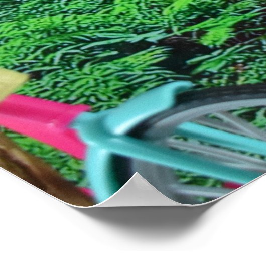 Fietstocht door het bos poster (Hoek)