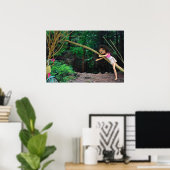 Fietstocht door het bos poster (Thuiskantoor)