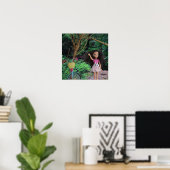 Fietstocht het bos in poster (Thuiskantoor)
