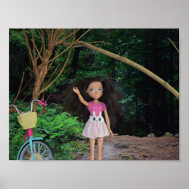 Fietstocht het bos in poster