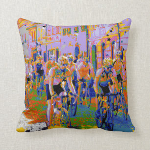 Fietstocht Tour De France Kunstzinnig Kussen