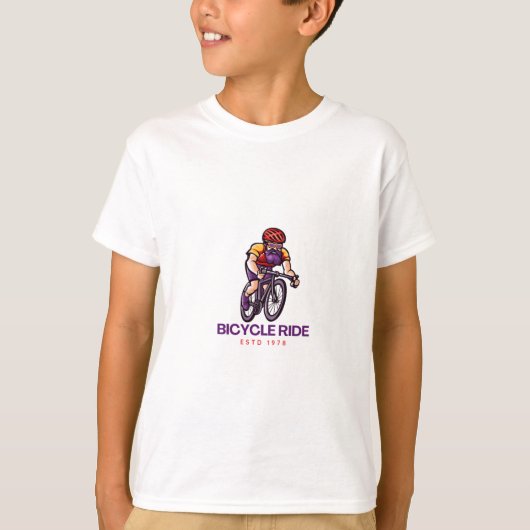Fietstocht - Vintage Fiets T-Shirt (Voorkant)