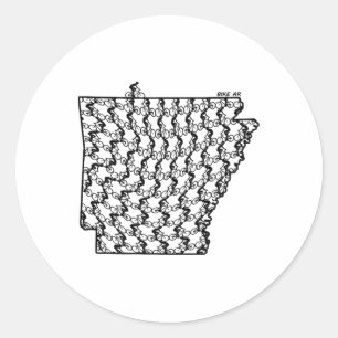 Fietstochten met vintage fietsen Arkansas Mountain Ronde Sticker