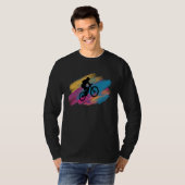 Fietstrucs Fietser Stunt Racende Fietsrijder T-shirt (Voorkant volledig)