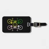 Fietstrui Geel Groen Wit Stippen Bagagelabel (Voorkant horizontaal)