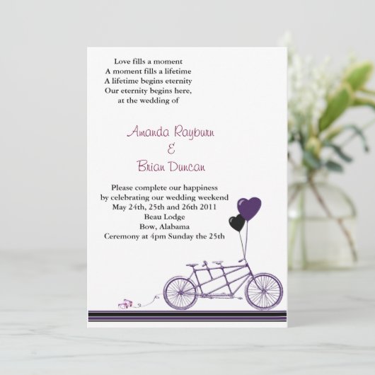 Fietsuitnodiging Kaart (Staand voorkant)