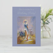 Fietsuitnodiging Kaart (Staand voorkant)