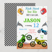 Fietsuitnodiging Kaart (Voorkant / Achterkant)