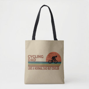 fietsvader als een normale vader, maar koeler tote bag