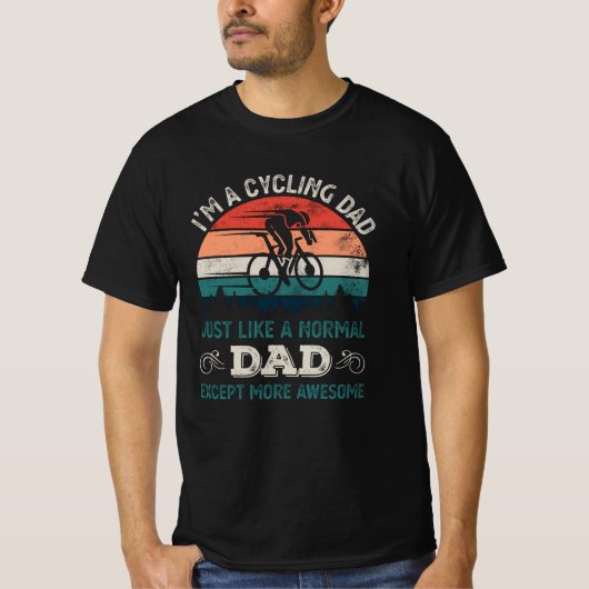 Fietsvader - Fietsdag Cyclist Fathers Day Gift T-shirt (Voorkant)