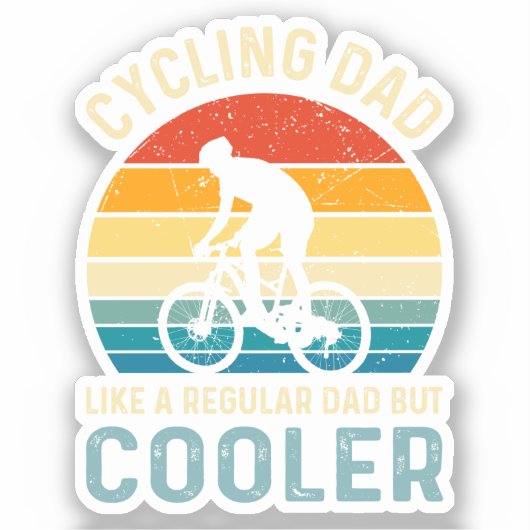 Fietsvader | Fietser | Cycoloog | avontuur Sticker (Voorkant)