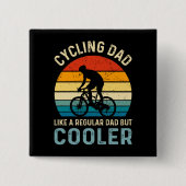 Fietsvader | Fietser | Cycoloog | avontuur Vierkante Button 5,1 Cm (Voorkant)
