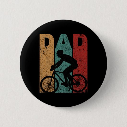 Fietsvader Fietsster Fietser Daddy Vader&# Ronde Button 5,7 Cm (Voorkant)