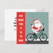 Fietsvakantie Fietser Kerst Kaarten (Voorkant / Achterkant)