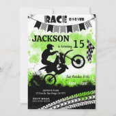 Fietsverjaardagsuitnodigingen, jongensuitnodiginge kaart (Voorkant)