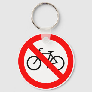Fietsverkeer Verboden wegmarkering Sleutelhanger
