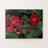 Fietsversiering op een kerstboom legpuzzel (Horizontaal)