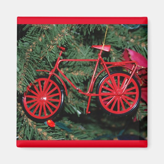 Fietsversiering op een kerstboom magneet (Voorkant)