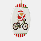 Fietsverzamelaar met Kerst Keramisch Ornament (Rechts)