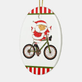 Fietsverzamelaar met Kerst Keramisch Ornament (Links)