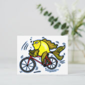 Fietsvis (Bike) Briefkaart (Staand voorkant)