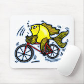 Fietsvis (Bike) Muismat (Met muis)