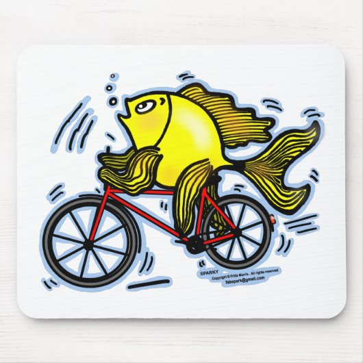 Fietsvis (Bike) Muismat (Voorkant)
