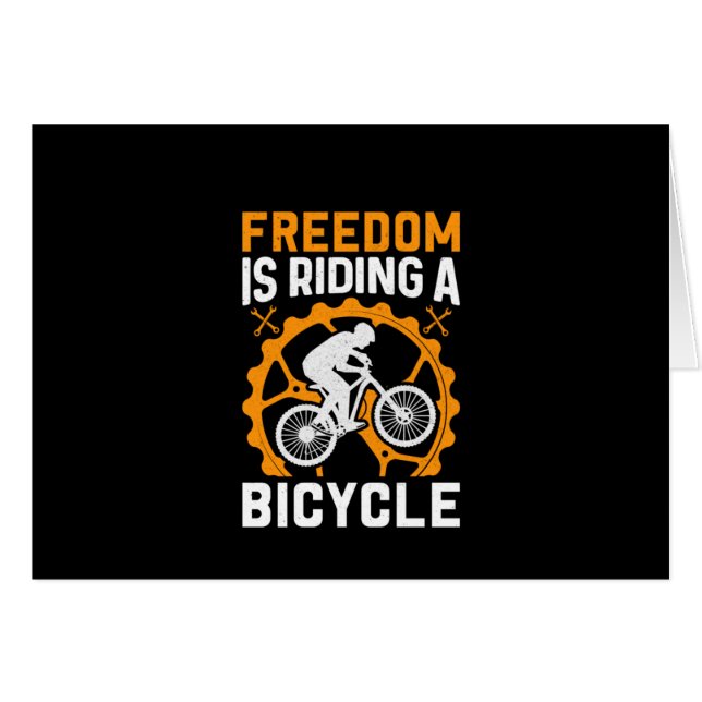 Fietsvrijheid leidt tot een fiets (Voorkant Horizontaal)