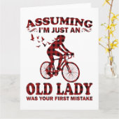 Fietsvrouw veronderstelt dat ik gewoon een ouwe La Kaart (Gele Bloem)