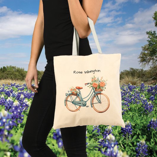 Fietswaterverf tote bag