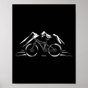 Fietswedstrijd Fiets Motivatie Mountainbike Klimme Poster