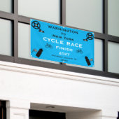 Fietswedstrijd Finish Spandoek (Buitenkant Gebouw)