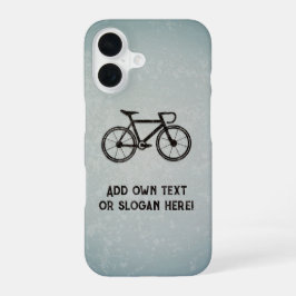 Fietswedstrijden en wegen - uw slogan of naam iPhone 16 hoesje
