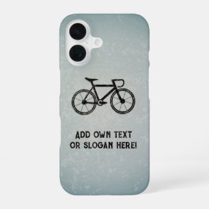 Fietswedstrijden en wegen - uw slogan of naam iPhone 16 hoesje