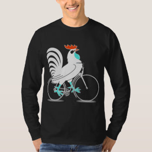 Fietsweek het hele jaar door fantasievol haan rijd t-shirt