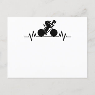 Fietsweg Fiets Hartslag Ontwerp Fiets Cadeau Briefkaart