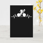 Fietsweg Fiets Hartslag Ontwerp Fiets Cadeau Kaart (Gele Bloem)