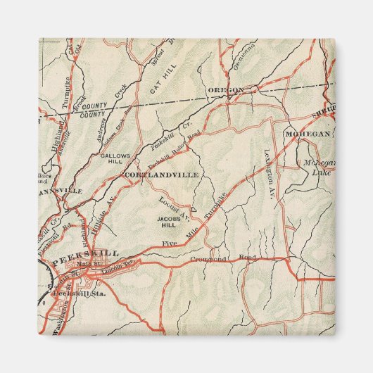 Fietswegen in New York en Conneticut 5 Magneet (Voorkant)