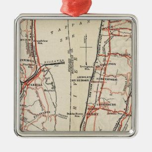 Fietswegen in New York en Conneticut 7 Metalen Ornament