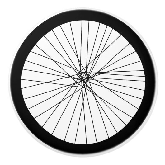 Fietswiel 2D-afbeelding voor fietsers Keramische Knop (Voorkant)