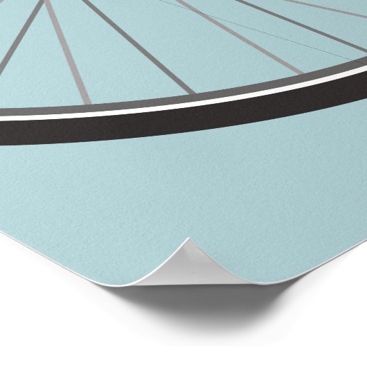 Fietswiel met aangepaste naam 20x28 poster (Hoek)