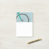 Fietswiel met aangepaste naam hipster post-it® notes (Op bureau)