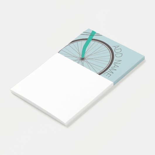 Fietswiel met aangepaste naam hipster post-it® notes (Schuin)